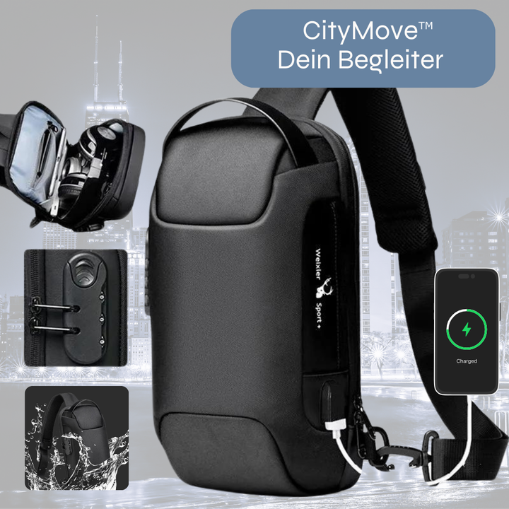 CityMove™ - Männertasche Crossbody mit USB und Anti-Diebstahl