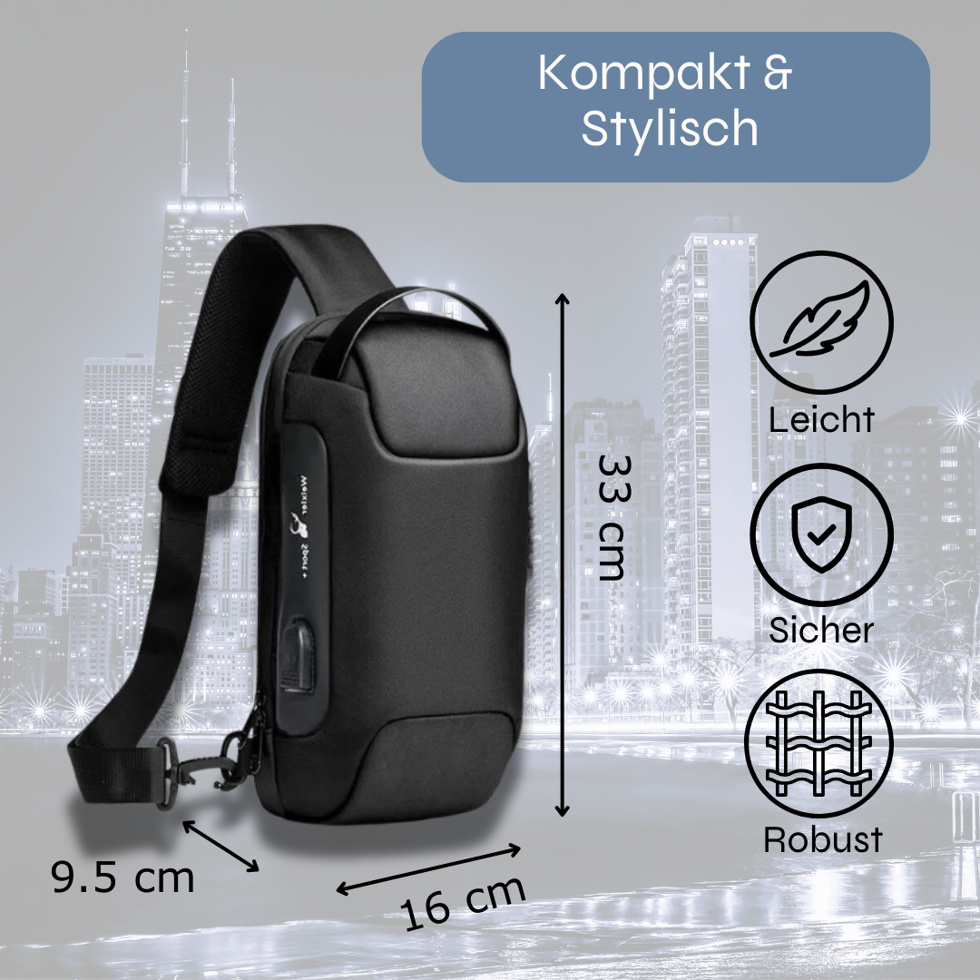 CityMove™ - Männertasche Crossbody mit USB und Anti-Diebstahl